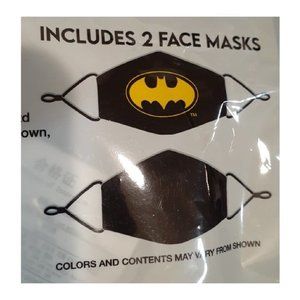 BATMAN 2 pack DC Face Mask Adult kids